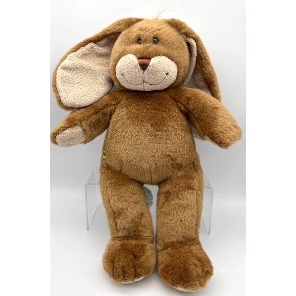 Vtg 90s Build A Bear Tan Pink Floppy Ears Easter Bunny Rabbit Plush Animal 18" - Picture 1 of 6